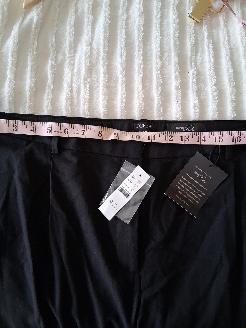 J. Crew Black Wide-Leg Pants Italy Size 20 New